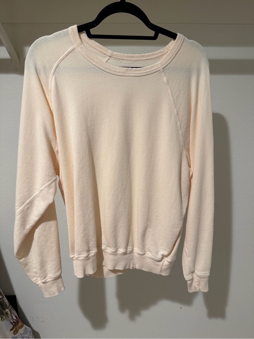 THE GREAT. Soft Cream Crewneck Sweatshirt